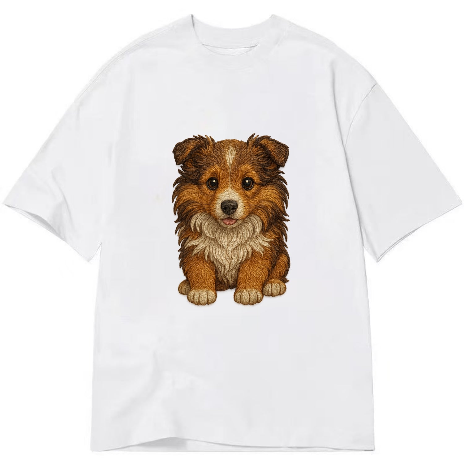 Baby Shetland Sheepdog Puppy - mini collie look, flowing mane, intelligent eyes, - Classic T-shirt - White