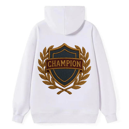 Champion Shield  - Classic Pullover Hoodie - White