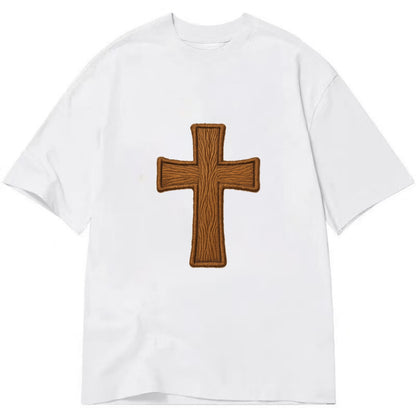 Carved Cross  - Classic T-shirt - White