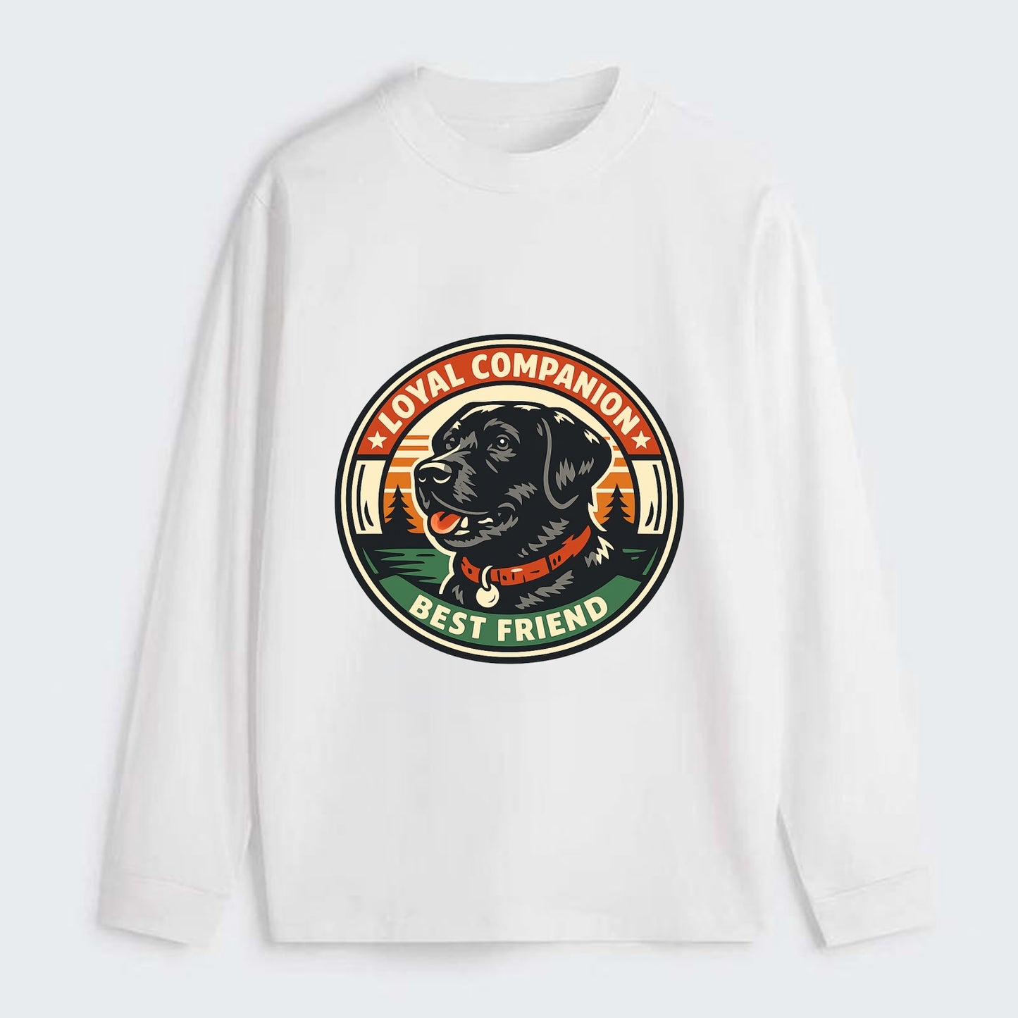 Noble Companion Emblem - Classic Long Sleeve Shirt - White