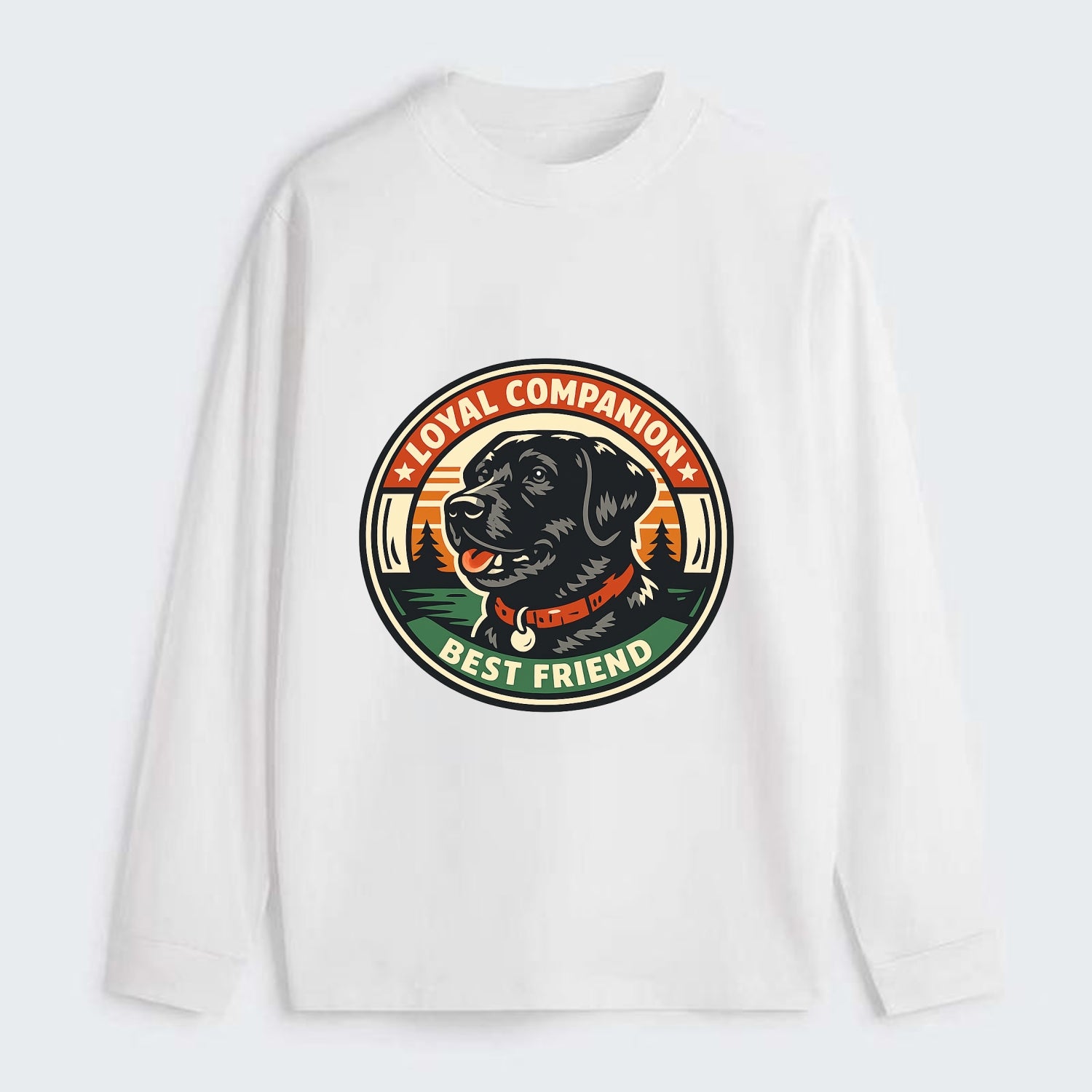 Noble Companion Emblem - Classic Long Sleeve Shirt - White