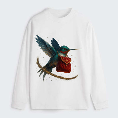 Frostbite Hummingbird Courier  - Classic Long Sleeve Shirt - White