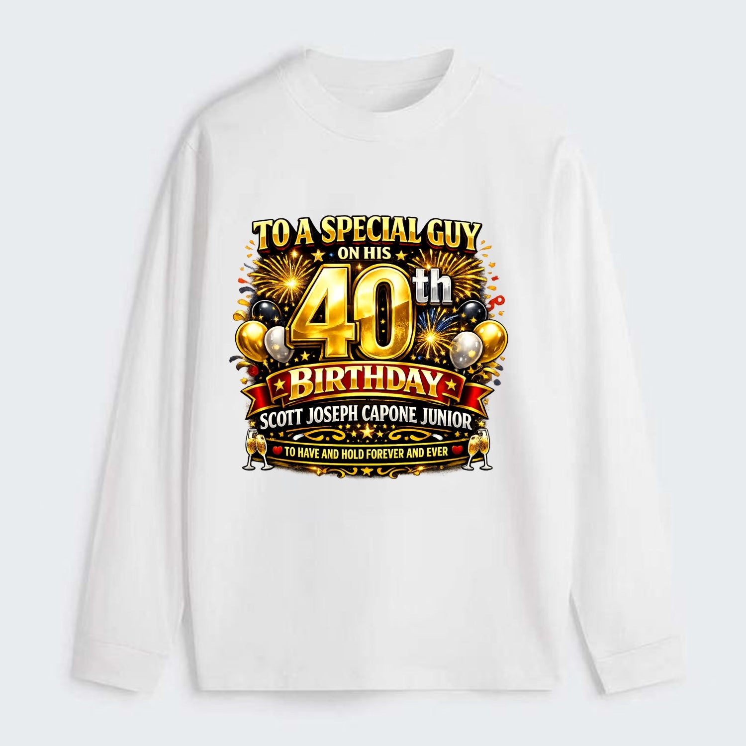 Special 40th Birthday - Classic Long Sleeve Shirt - White