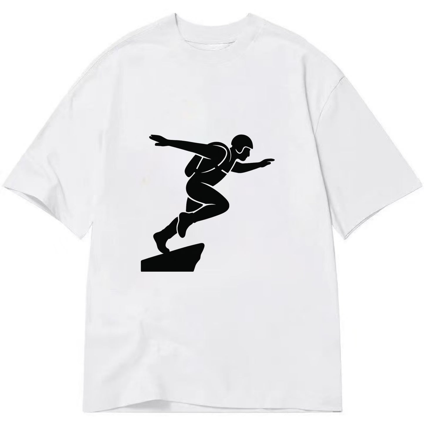 Base jumper launching off - Classic T-shirt - White