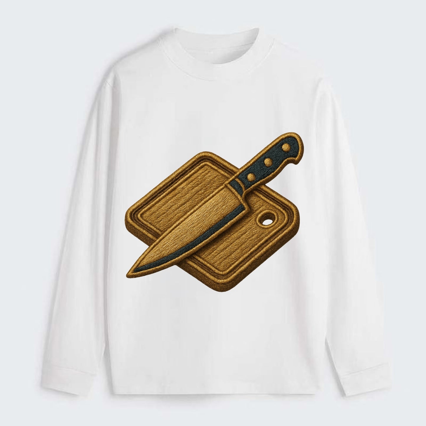 Chef knife with cutting board - culinary enthusiast - Classic Long Sleeve Shirt - White