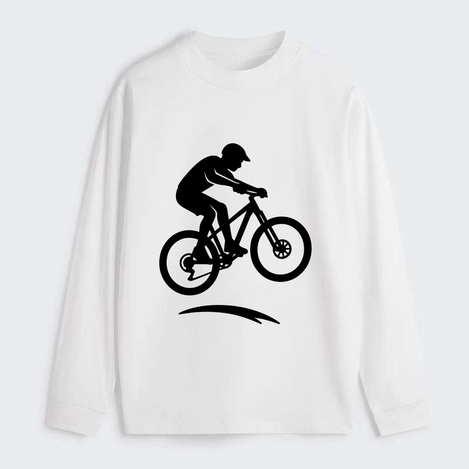 Mountain biker catching air - Classic Long Sleeve Shirt - White