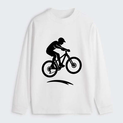 Mountain biker catching air - Classic Long Sleeve Shirt - White