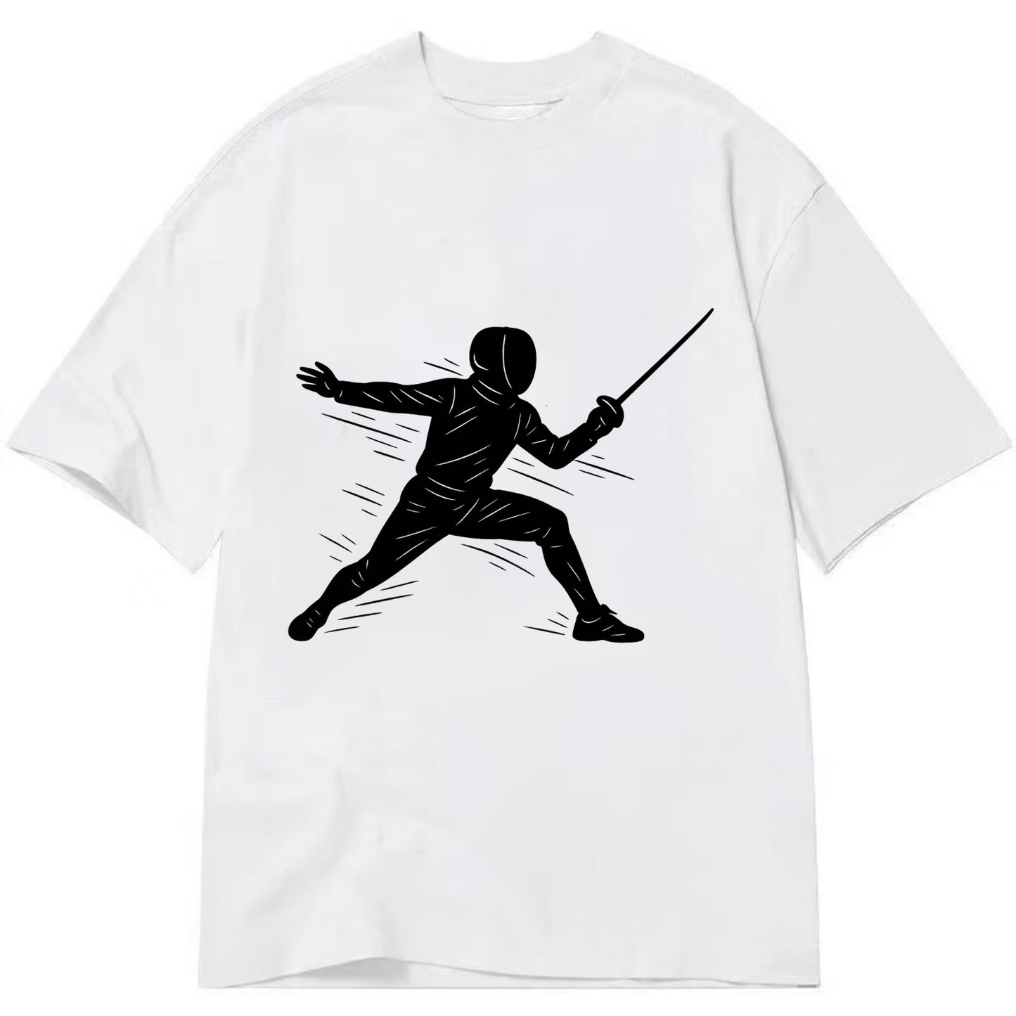 Fencer lunging attack position - Classic T-shirt - White