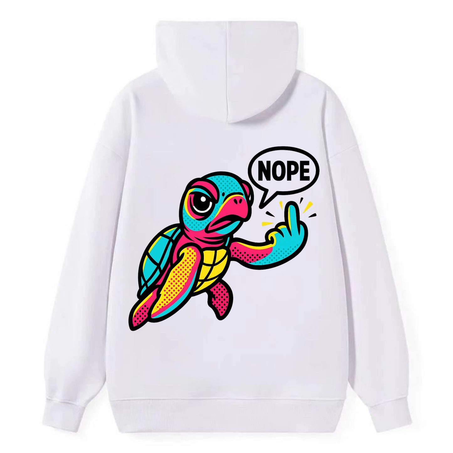 baby sea turtle swimming gracefully, one flipper extended sassily - Classic Pullover Hoodie - White