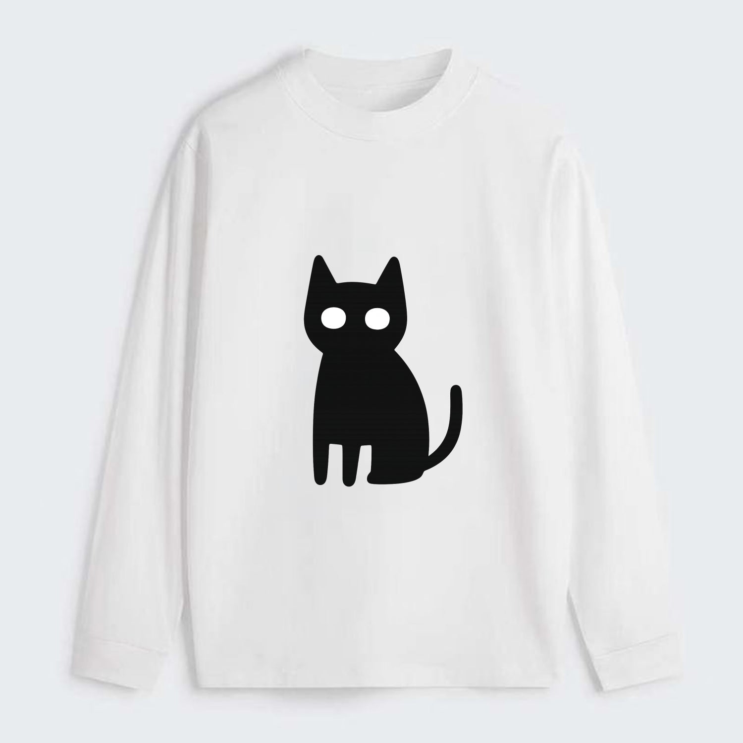 YOU MUST EMBRACE THE VOID | Black cat st - Classic Long Sleeve Shirt - White