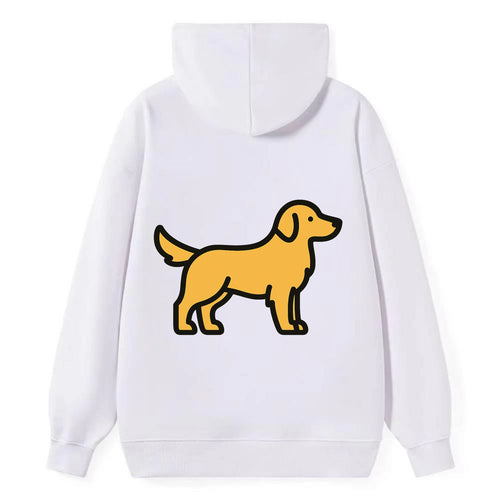 Golden Retriever - Golden colored flat side profile - Classic Pullover Hoodie