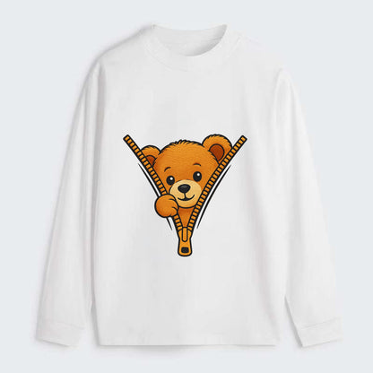 zipper bear - Classic Long Sleeve Shirt - White