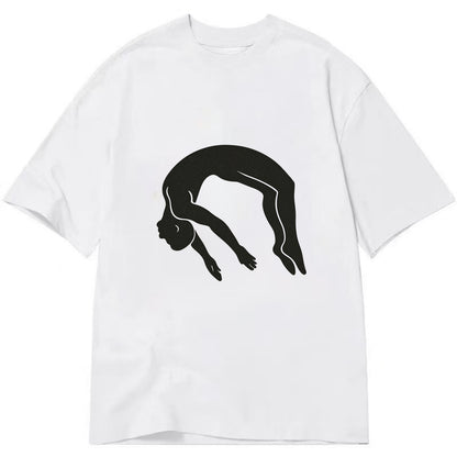 Gymnast doing a backflip - Classic T-shirt - White