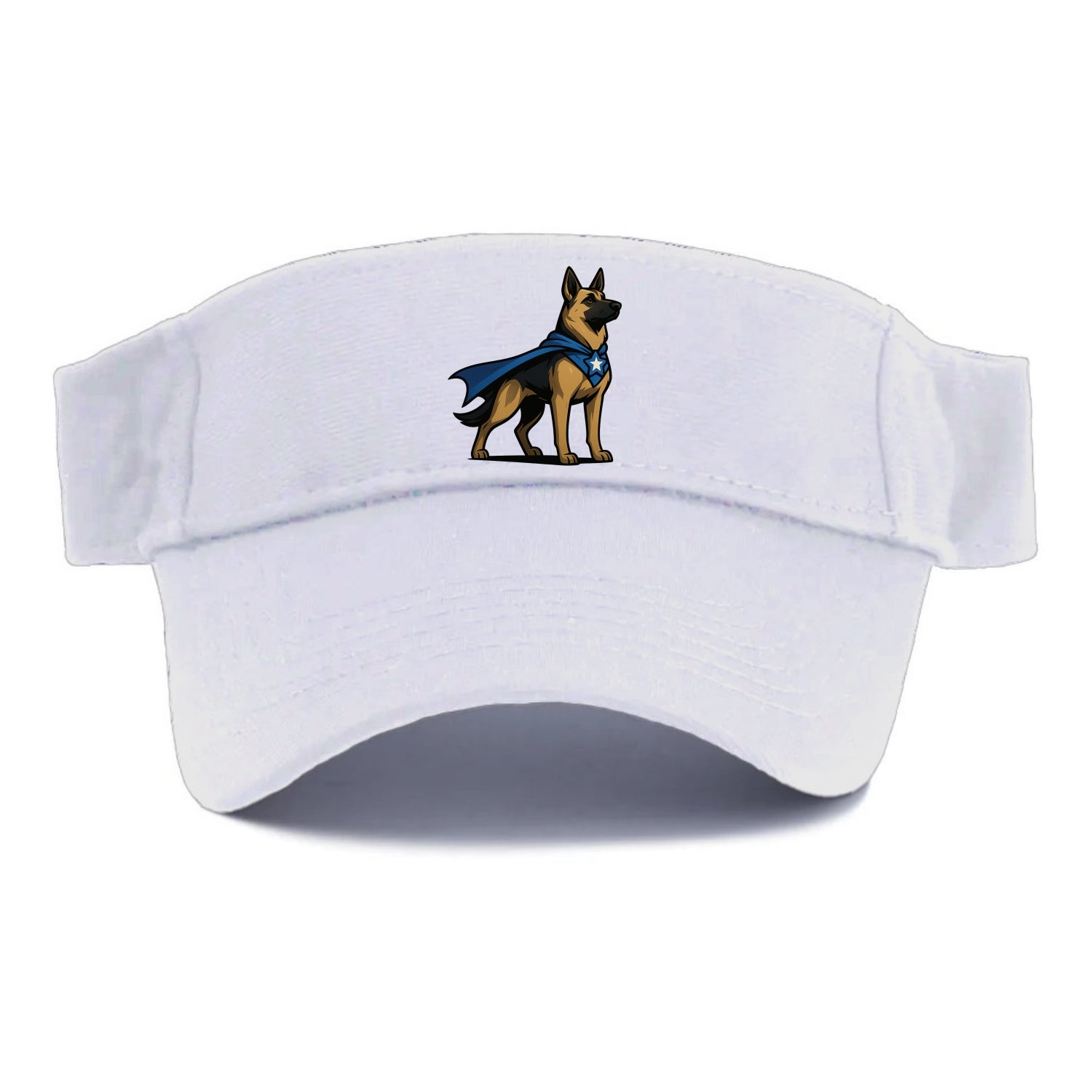 German Shepherd Patriotic Hero  - Visor - White