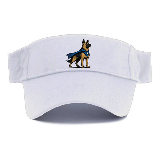 German Shepherd Patriotic Hero  - Visor - White