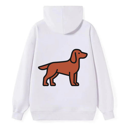 Irish Setter - Red/chestnut flat side profile - Classic Pullover Hoodie - White