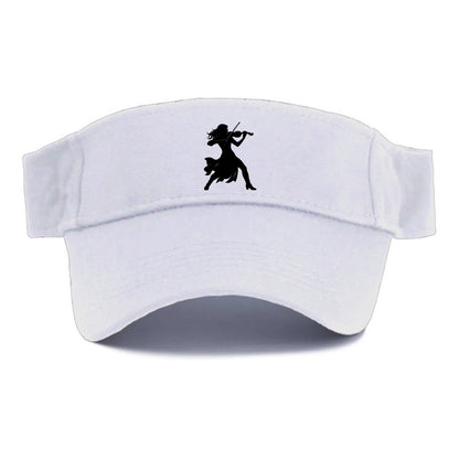 Violinist performing dramatic pose - Visor - White