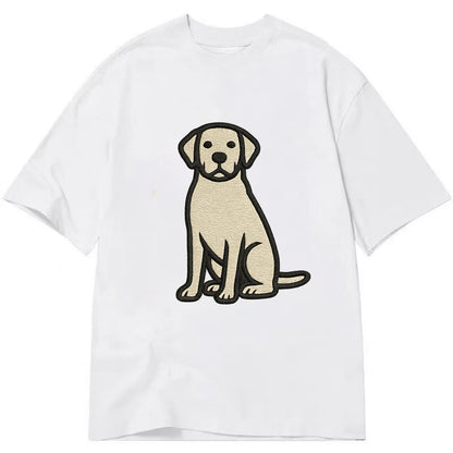 Goldador - Golden Lab mix sitting pose - Classic T-shirt - White