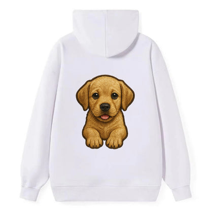 Baby Labrador Retriever Puppy - yellow/black/chocolate, soulful eyes, - Classic Pullover Hoodie - White