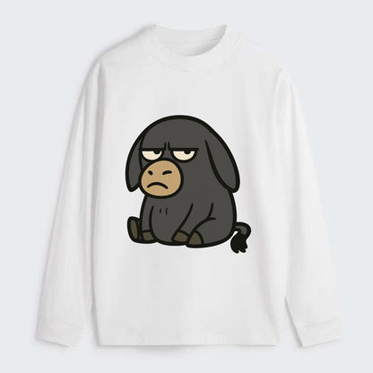 The Donky Judging Silently - Classic Long Sleeve Shirt - White