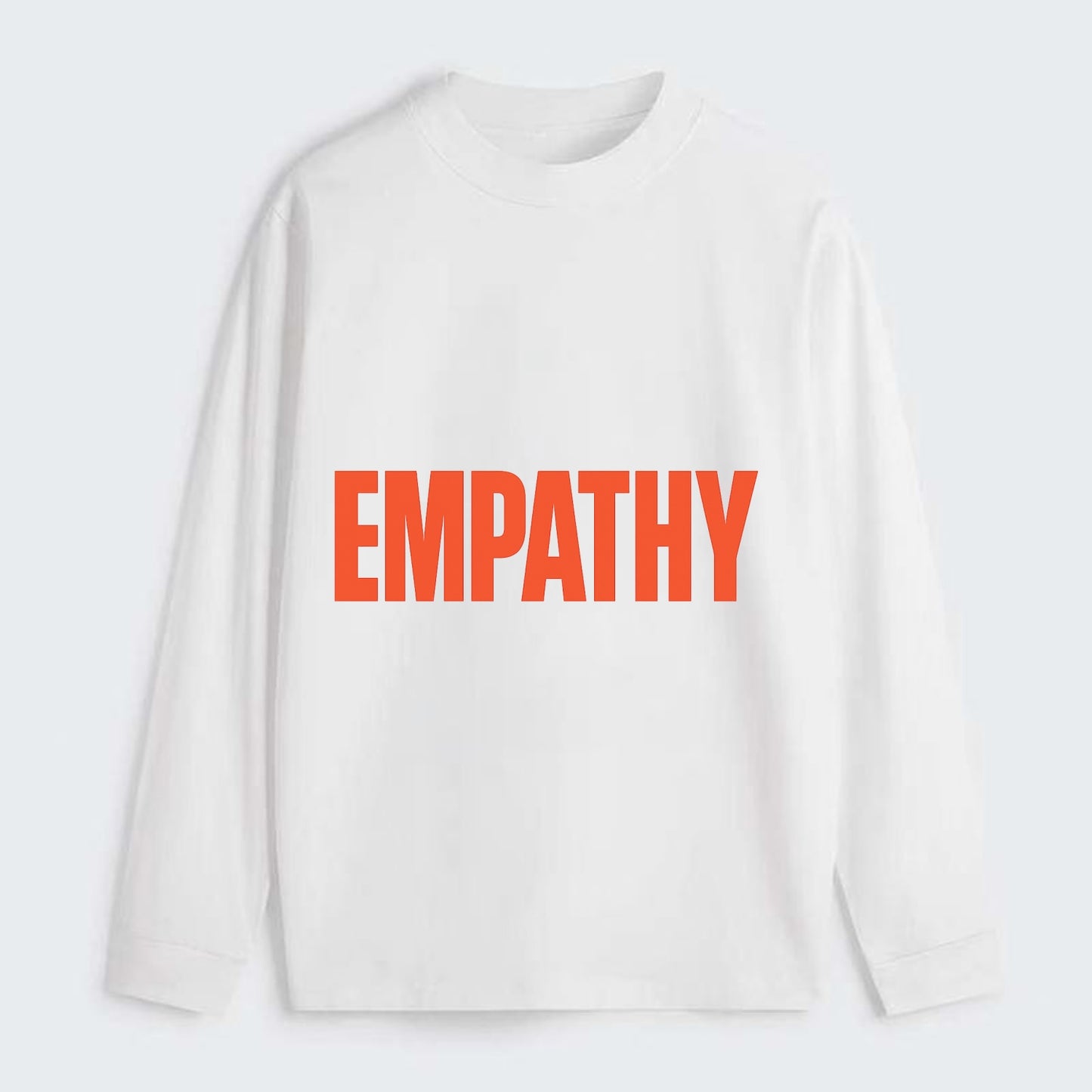 Bold typography design - "EMPATHY" - understanding others, emotional - Classic Long Sleeve Shirt - White