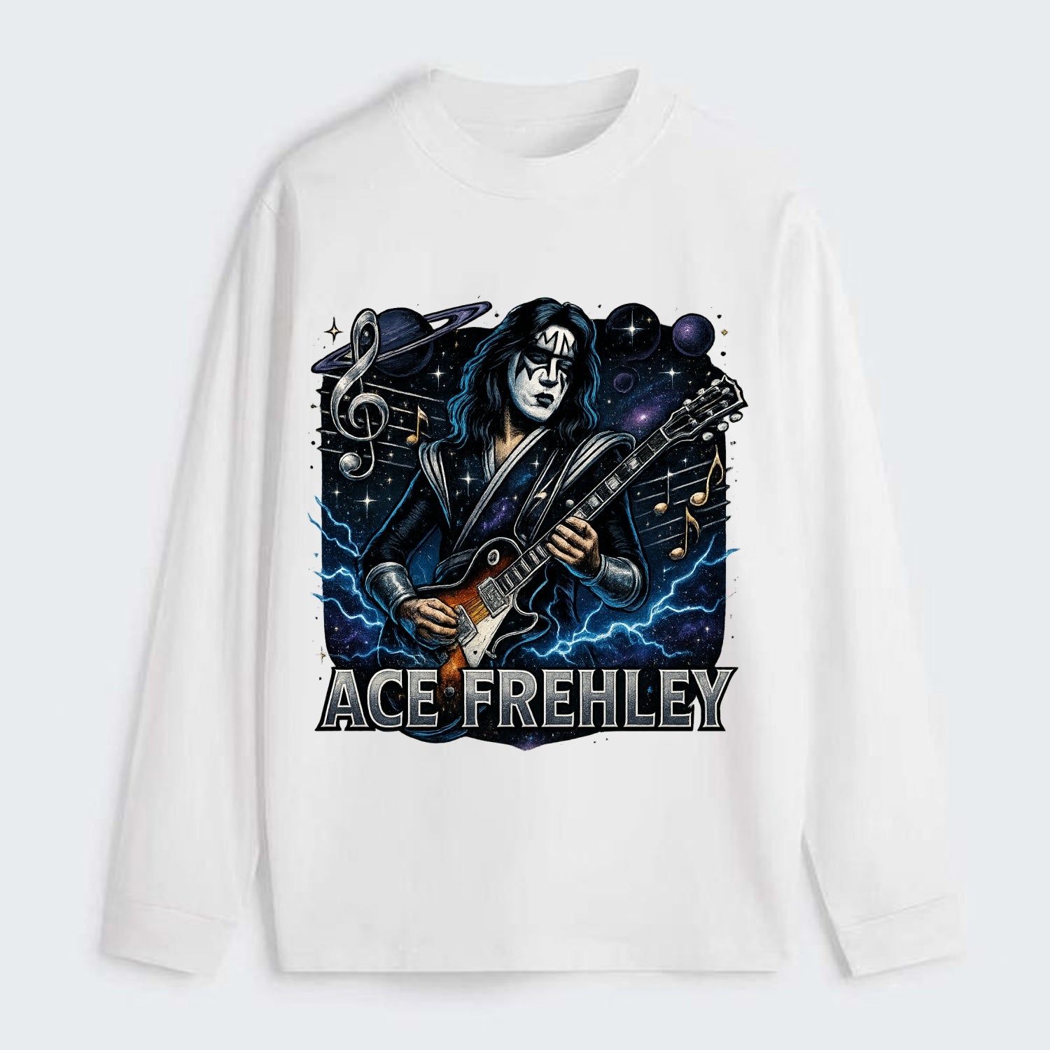 Ace Musical Cosmos - Classic Long Sleeve Shirt - White