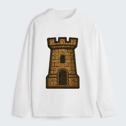 Castle Tower  - Classic Long Sleeve Shirt - White
