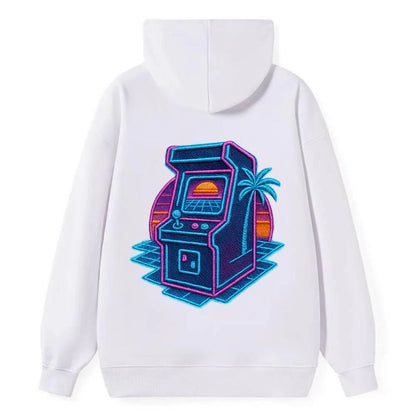 Arcade Machine - Classic Pullover Hoodie - White
