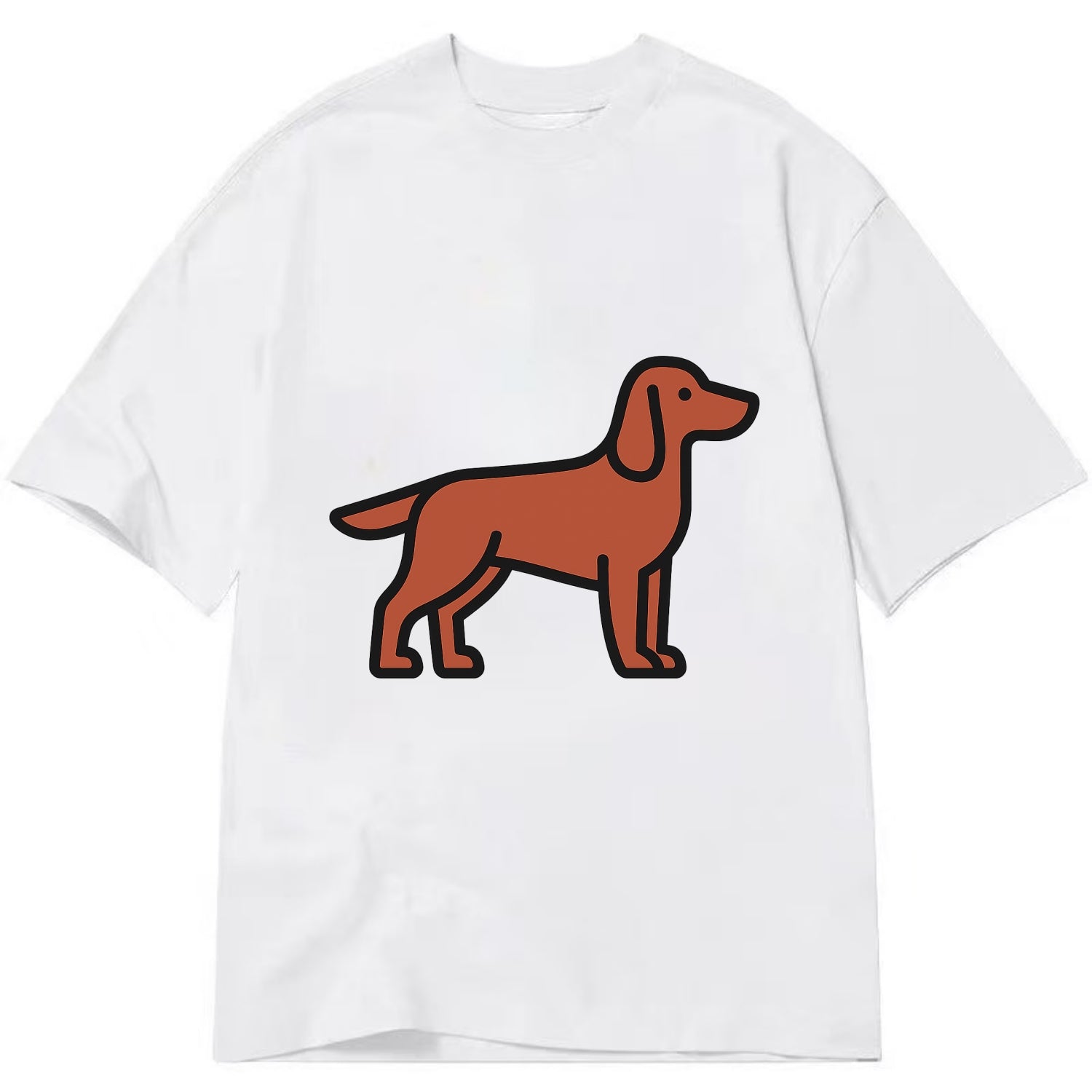Irish Setter - Red/chestnut flat side profile - Classic T-shirt - White