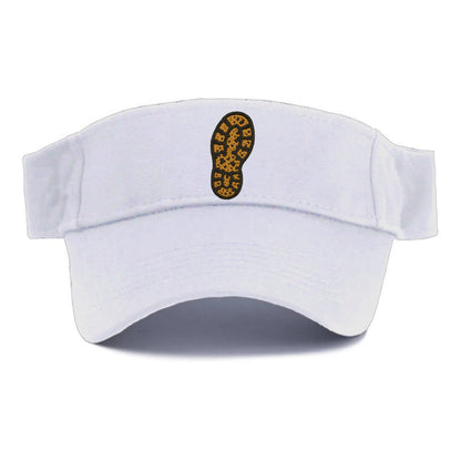 Hiking Boot Print  - Visor - White