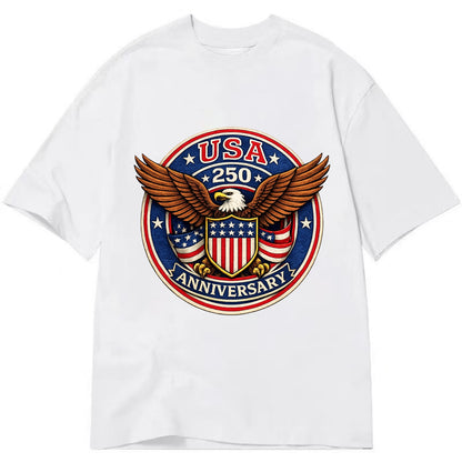 Usa 250 Anniversary Eagle Shield Emblem - Classic T-shirt - White