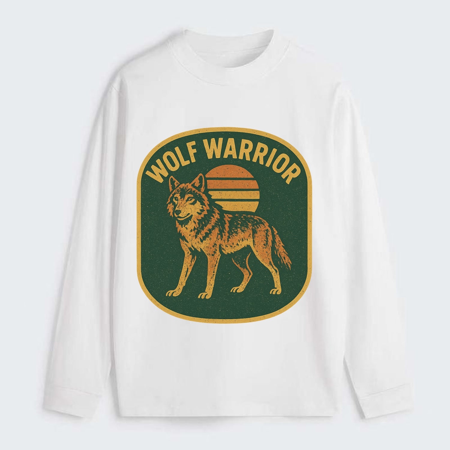 Wolf Warrior  - Classic Long Sleeve Shirt - White
