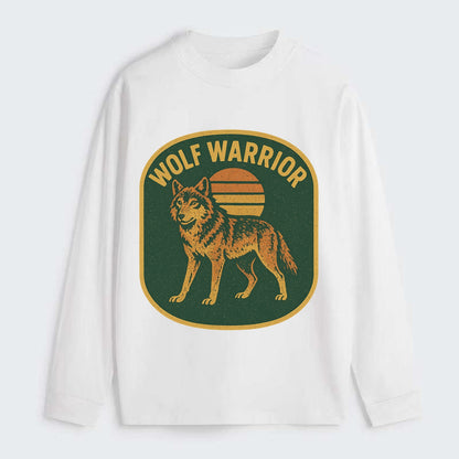 Wolf Warrior  - Classic Long Sleeve Shirt - White