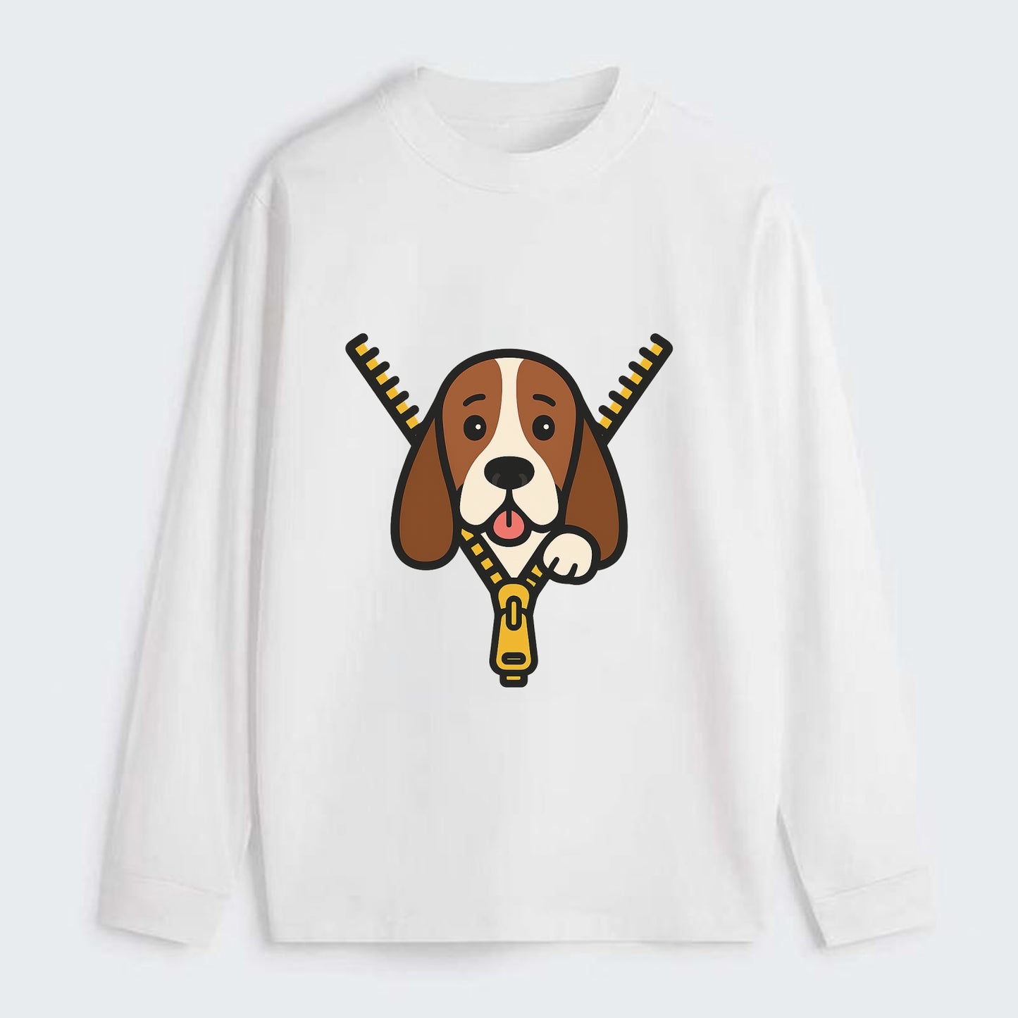 Basset Hound - Classic Long Sleeve Shirt - White