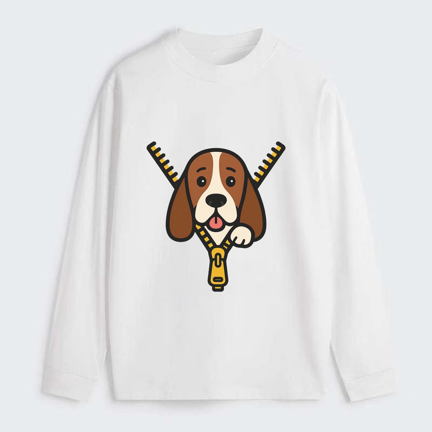 Basset Hound - Classic Long Sleeve Shirt - White