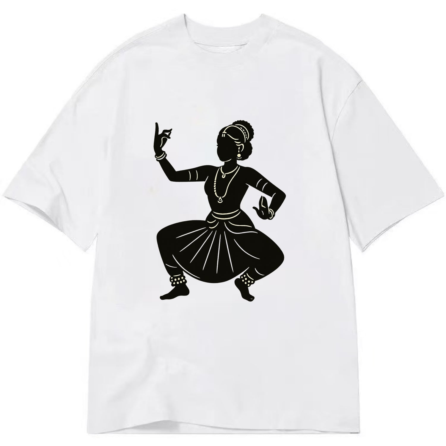 Bharatanatyam classical Indian pose - Classic T-shirt - White
