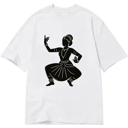 Bharatanatyam classical Indian pose - Classic T-shirt - White