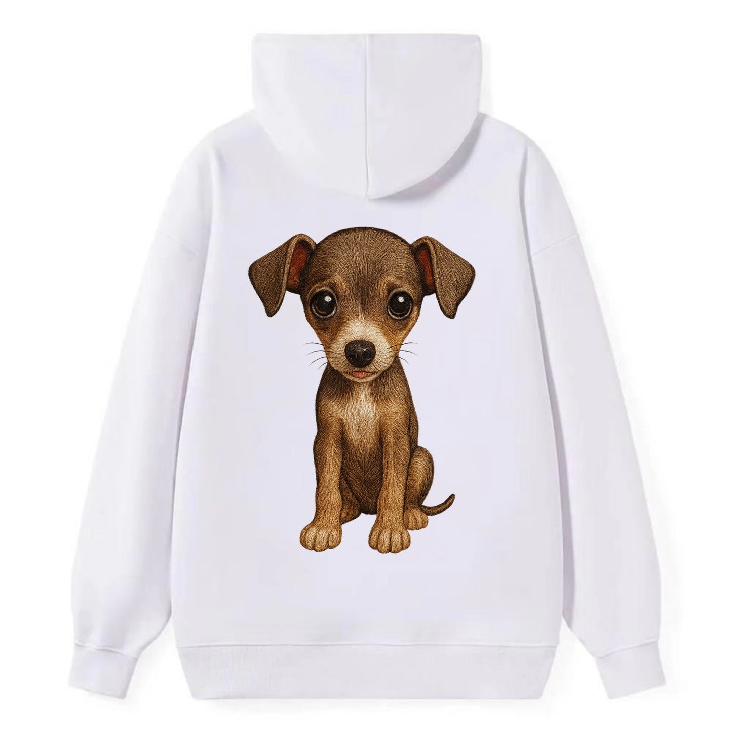 Baby Italian Greyhound Puppy - sleek tiny body, long legs, gentle eyes, - Classic Pullover Hoodie - White