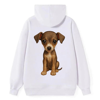 Baby Italian Greyhound Puppy - sleek tiny body, long legs, gentle eyes, - Classic Pullover Hoodie - White