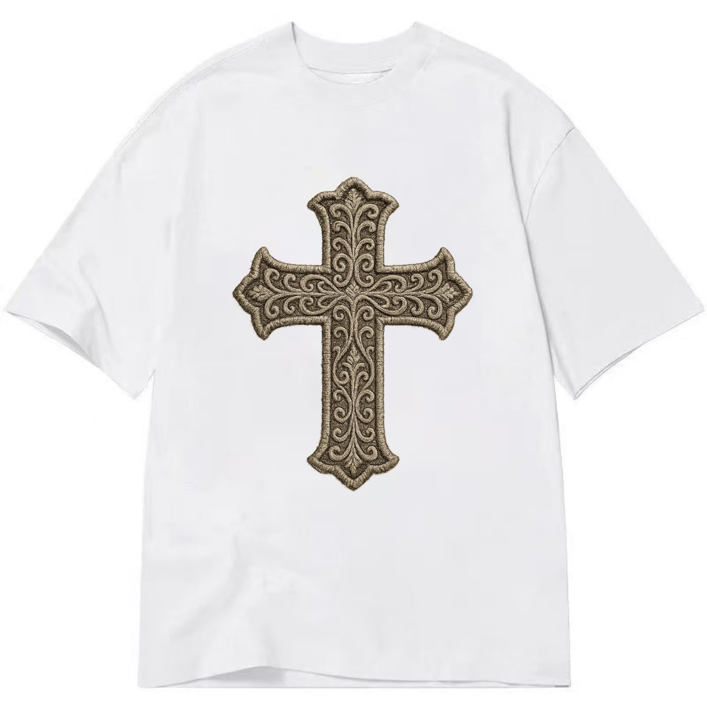 Filigree Cross  - Classic T-shirt - White