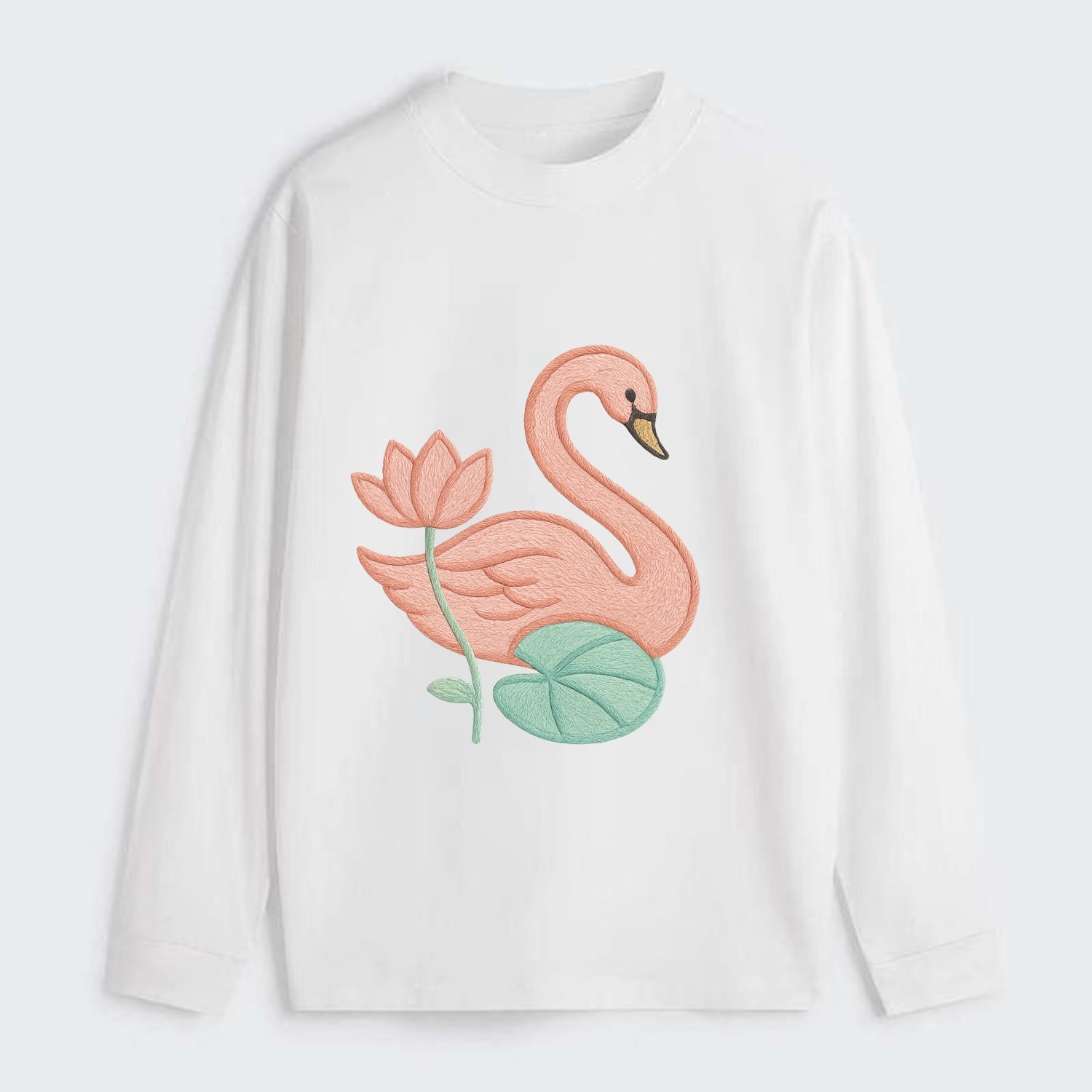 Coral Swan - Classic Long Sleeve Shirt - White