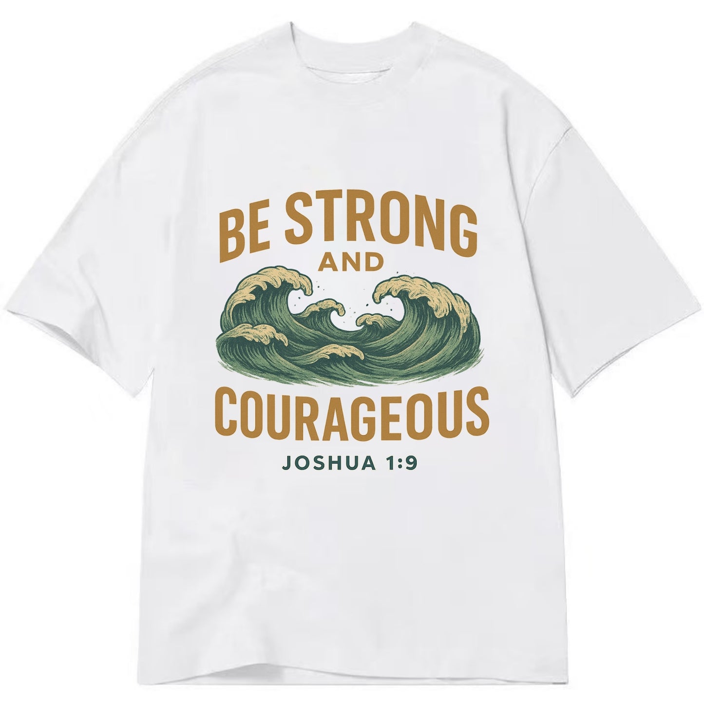 Joshua 1:9 Ocean - Classic T-shirt - White