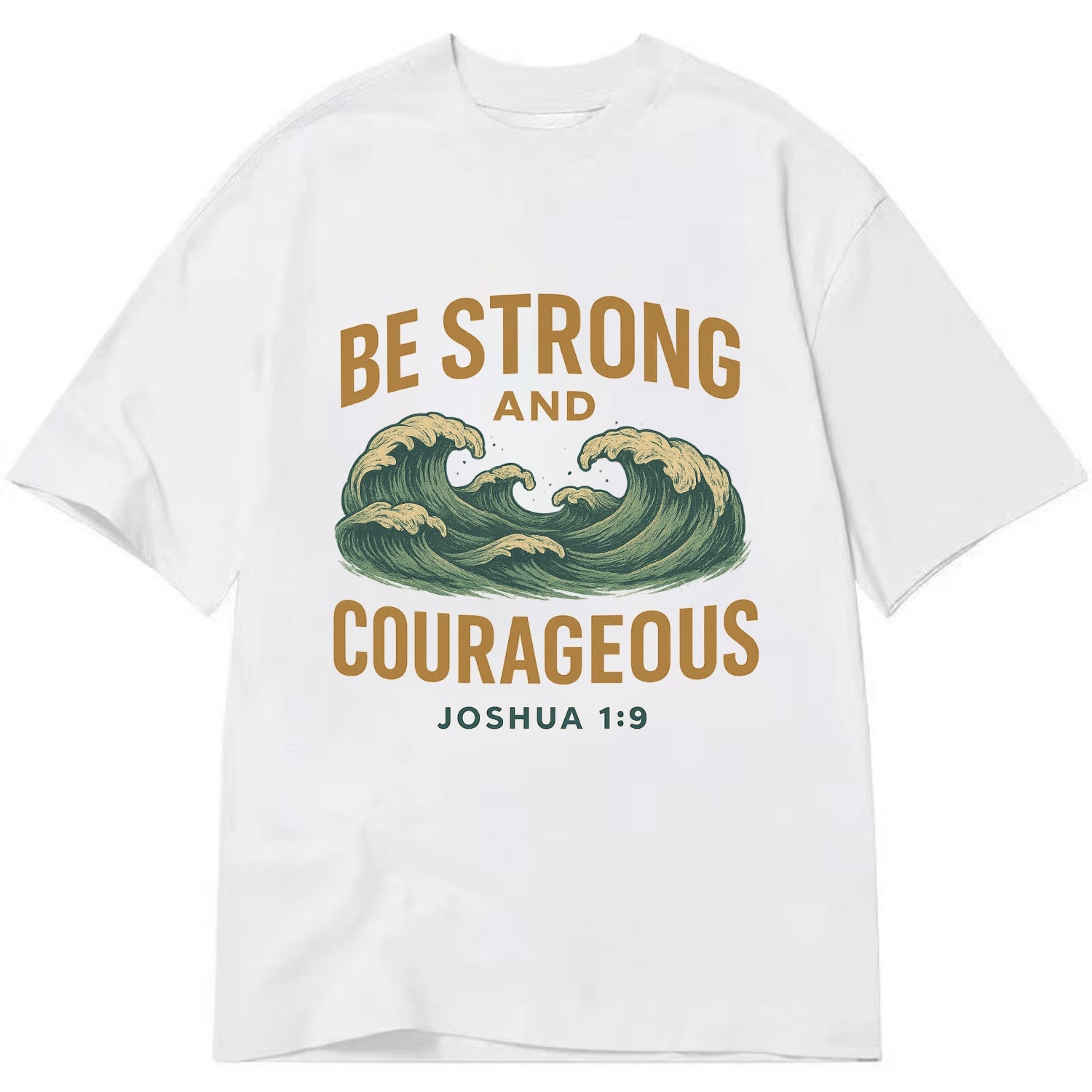 Joshua 1:9 Ocean - Classic T-shirt - White