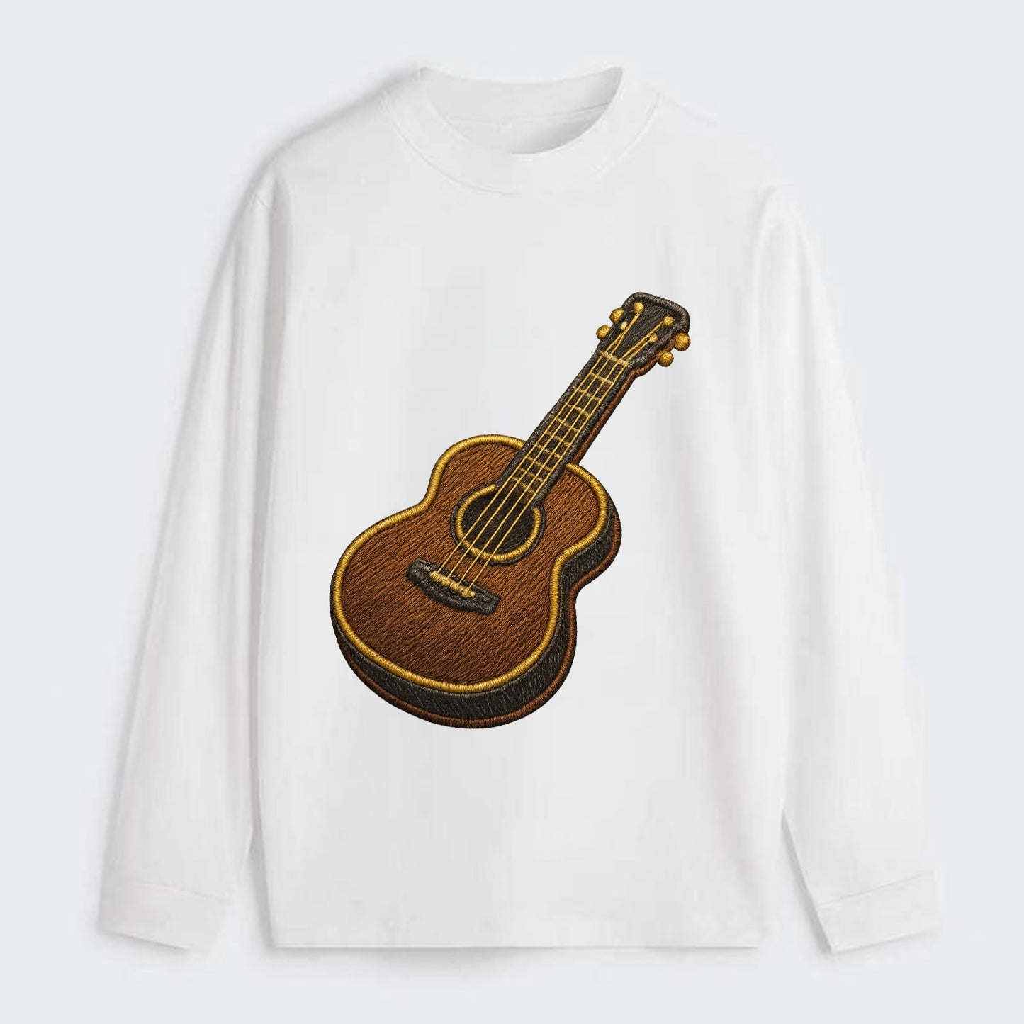 Vintage Guitar  - Classic Long Sleeve Shirt - White