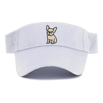 French Bulldog - Head tilt one ear up - Visor - White