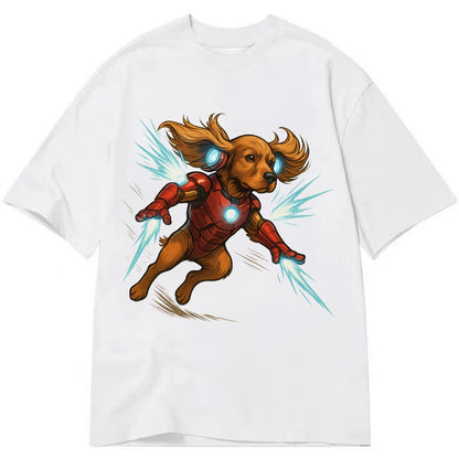 Cocker Spaniel Iron Man  - Classic T-shirt - White