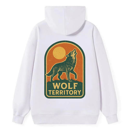 Wolf Territory Marking  - Classic Pullover Hoodie - White