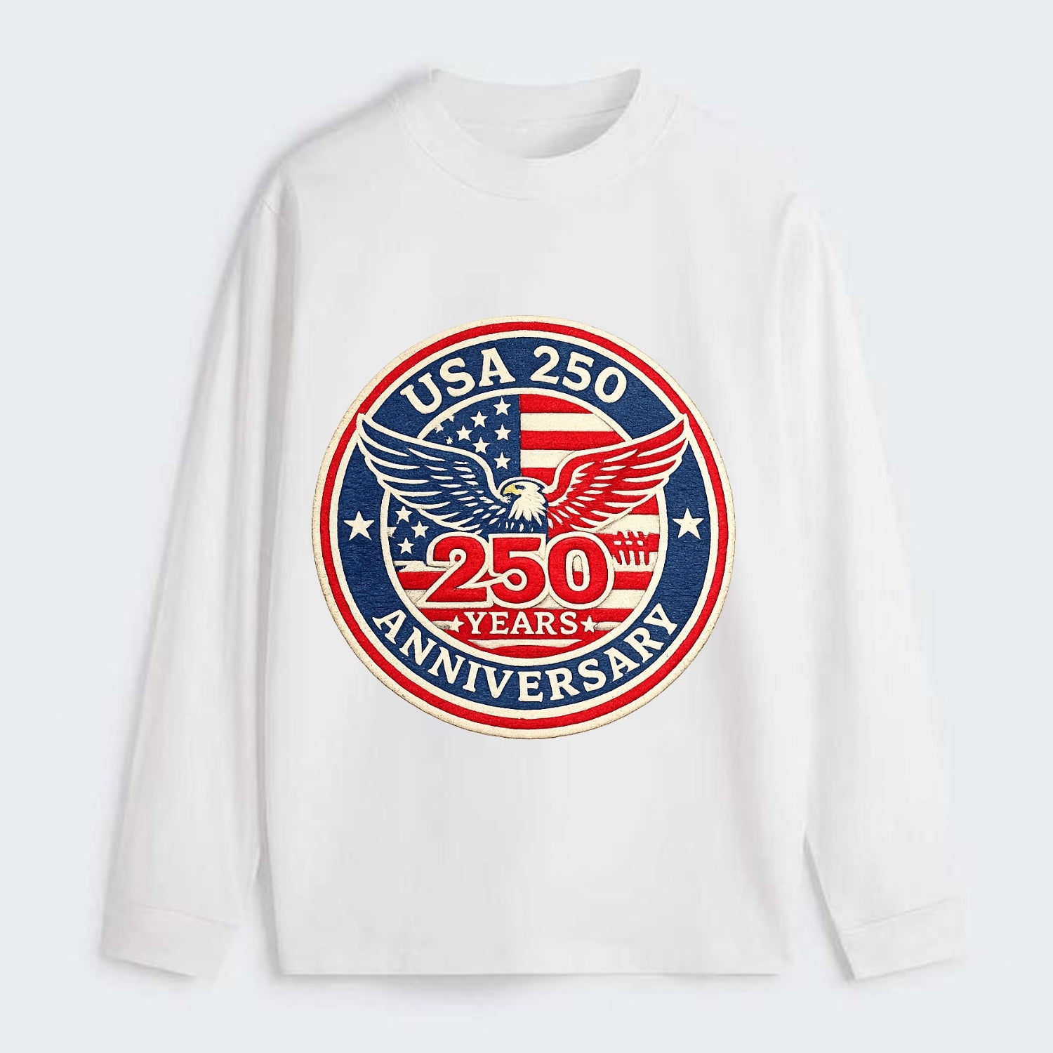 Usa 250th Anniversary Eagle - Classic Long Sleeve Shirt - White