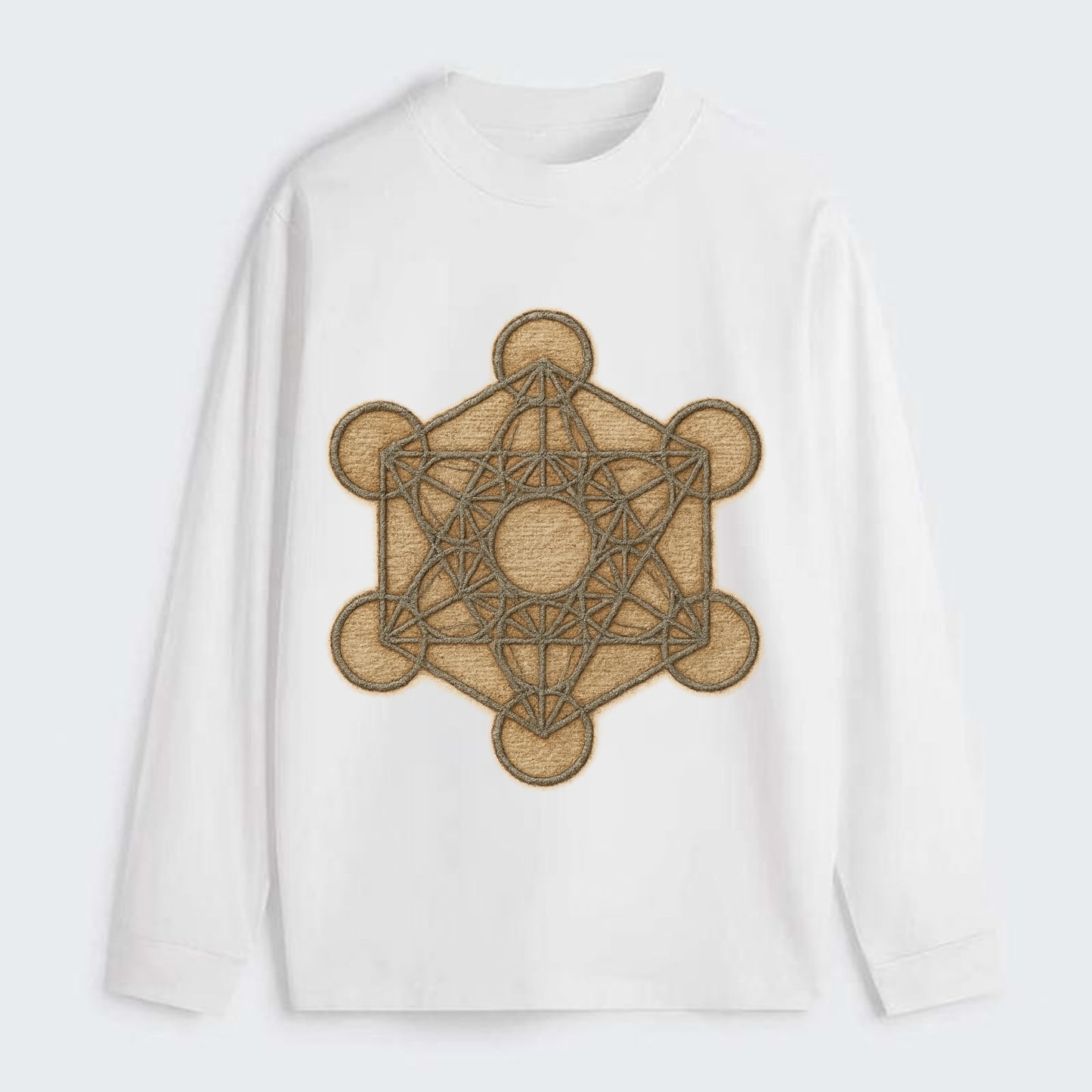 Metatron's Cube  - Classic Long Sleeve Shirt - White