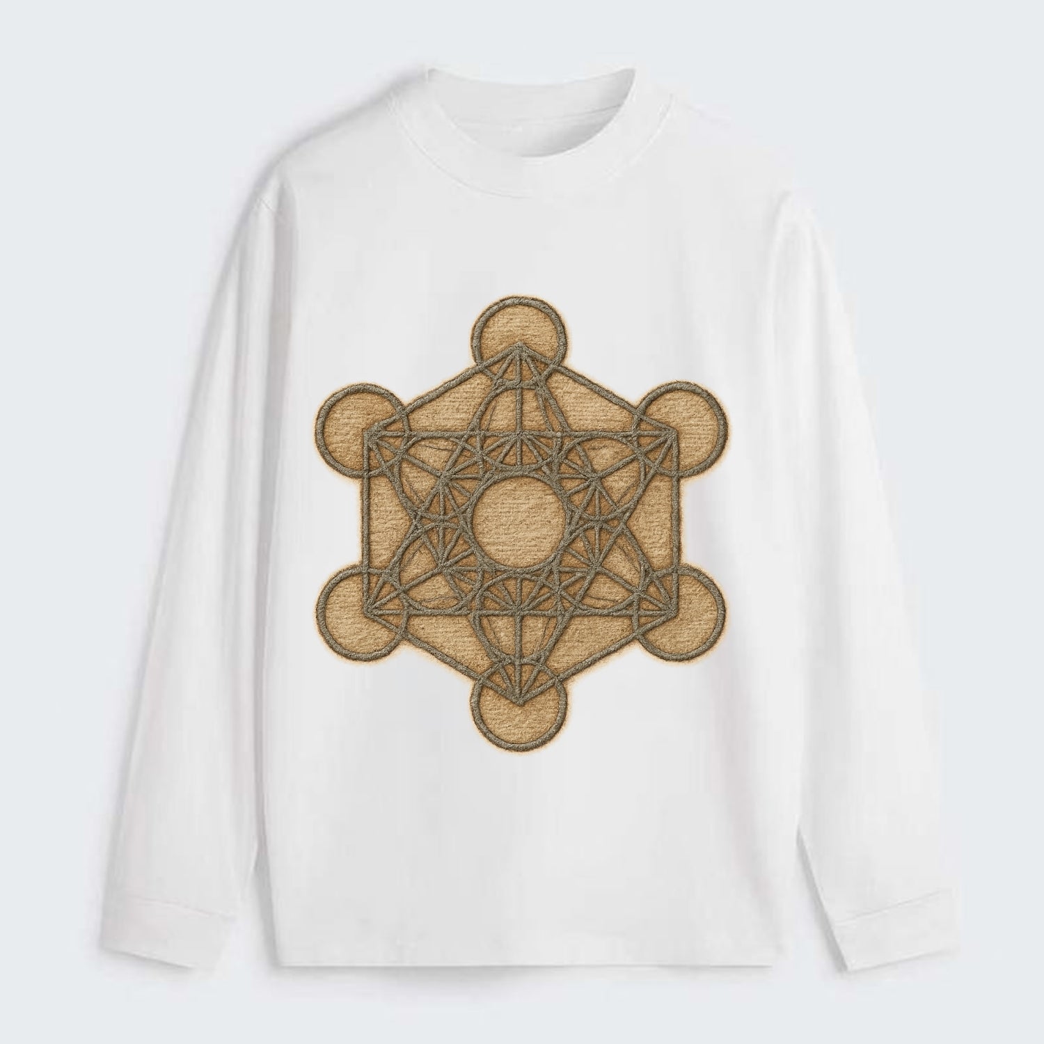 Metatron's Cube  - Classic Long Sleeve Shirt - White